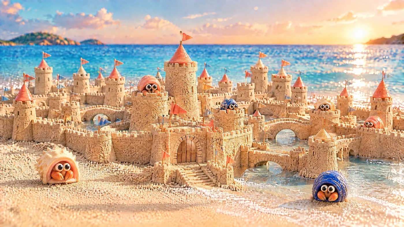 Month one: a walled sandcastle city at the water’s edge